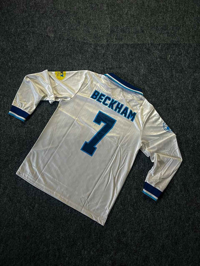 England home Beckham full sleeves collar retro embroidery